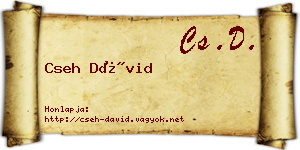 Cseh Dávid névjegykártya